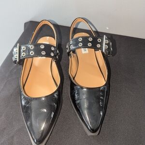 Black Leather Women's Shoes